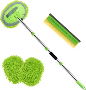 Ytd21 Etoupa 62 Inch Car Wash Brush Kit Mitt Mop Sponge With Long Handle 7 Pack Green