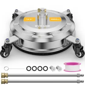 Eveage 797424229611 14.5 Inch Pressure Washer Surface Cleaner Upgraded Stainless Steel Wash