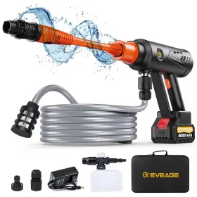 Eveage 797424229826 Q7 Cordless Power Pressure Washer Max 1000psi 2.5gpm Adjustment Port