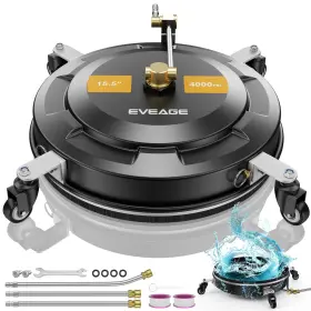 Eveage 797424242696 2-in-1 Pressure Washer Surface Cleaner With 4 Wheels Undercarriage