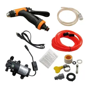 Ever 783852380062 12v Portable Universal Car Washer Gun High Pressure Cleaner Electric Wate