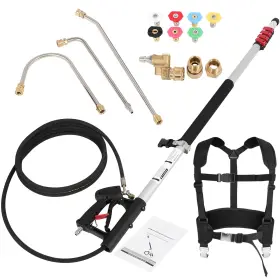 133925-ltmhe-1 Fahkns Telescoping Pressure Washer Wand 24ft Adjustable Power Extension