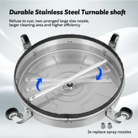 Fahkns 198519111345 15 Inch Pressure Washer Surface Cleaner With 4 Wheels Stainless Steel Housing Pow #3