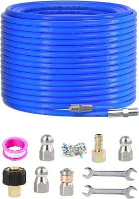 5800 Fahkns 198519298701 Sewer Jetter Kit For Pressure Washer 100ft Psi Water Jet Drain Cleaner Hos