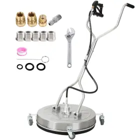 Fahkns 840366421220 24 Inch Presuure Washer Surface Cleaner With 4 Wheels Stainless Steel Hand