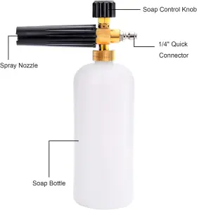 Fasmov 313090157111 Car Wash Pressure Washer Jet 1/4 Inch Quick Release Adjustable Snow Foam #3