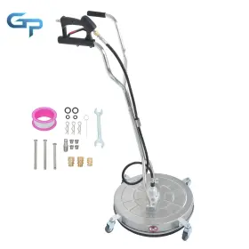 Gre188940 Findmall 24 Inch Pressure Washer Surface Cleaner 6000psi With Handles And Wheels Stainless Steel