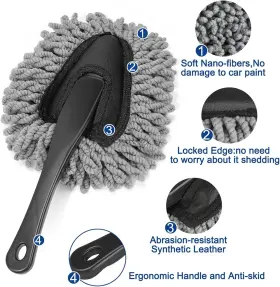 Dst-2309 Fitosy Car Interior Duster Detail Brush Cleaning Kit Soft Dash Vent Dusting #2