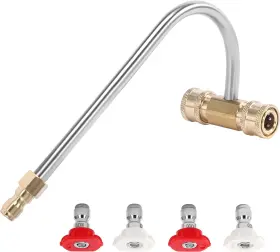 Fixfans 445026833844 Pressure Washer Gutter Cleaner Attachment 4000 Psi Cleaning For Power