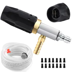 Lrn-8 Fixfans Adjustable Pressure Washer 45 Ft Hose Black White Grey Red Gold