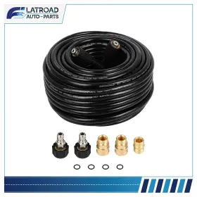 Fl180220at Flatroad 3200psi Pressure Washer Hose 100 Ft With M22 To 3/8 Inch Quick Connect Adapter