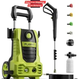 Bh-793 Flawnt Electric Pressure Washer 26 Ft Hose Cleaner 2030 Psi With 4 Nozzles
