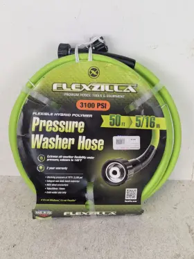 Hfzpw3550m-3x Flexzilla Pressure Washer Hose 50ft M22 Fitting 5/16 Inch 3100 Psi New