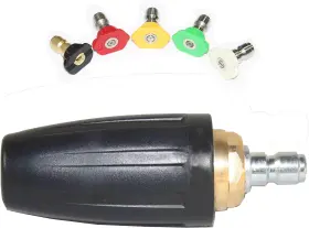 Fluid Technology Co. Ltd 726084600461 4.0 Pressure Washer Rotating Turbo Nozzle 3000 Psi 4 Gpm With Spray Tips