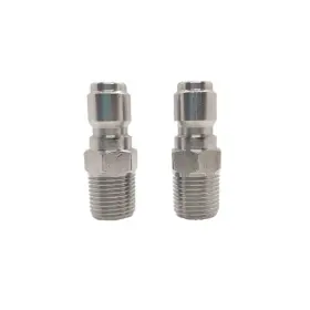 Flylock 764481822642 Stainless Steel Pressure Washer Coupler Quick Connect Plug 3/8 Inch Male Npt
