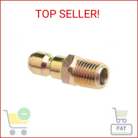 Forney 032277751347 75134 Pressure Washer Accessories Quick Coupler Plug 1/4-inch Male Npt