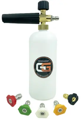 Geargadget 798896209361 Foam Cannon With 1/4 Inch Quick Connector 1 Liter 5 Pressure Washer Nozzle