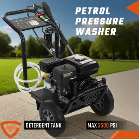 Gearzaar 197988954217 3500psi Gas Pressure Washer Cold Water Powered 2.6gpm 212cc 5 Nozzles