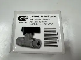 Dbv501238 General Pump 3/8 Inch 5000 Psi Ball Valve Chrome Plated Steel Easy Turn