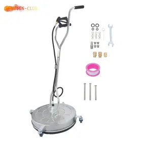 Icc3287556 Genrics 24 Inch 6000psi Pressure Washer Surface Cleaner With Handles And Wheels Stainless Steel