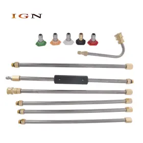Ign1551956 Genrics High Pressure Washer Extension Wand Set 5 Nozzle Tips With 8 Ft Replace Lance