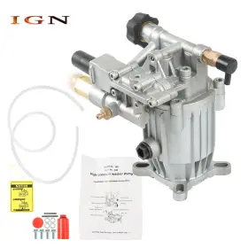Ign2185690 Genrics Pressure Washer Pump Horizontal 3/4 Inch Shaft - Max 3000 Psi 2.5 Gpm Oil Sealed New