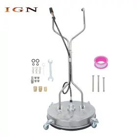 Ign3249768 Genrics 24 Inch Stainless Steel Pressure Washer Surface Cleaner With 4 Wheels Dual Handle