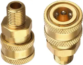 Pcs1 Geuntech 313086815841 1/4 Npt Quick Connect Fittings - 2 Pcs1/4 Inch Male Pressure Brass