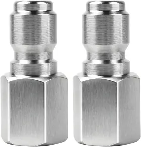 Geuntech 445015652654 2pcs Pressure Washer Coupler - Stainless Steel 1/4 Inch Or 3/8 Male Quick Connect