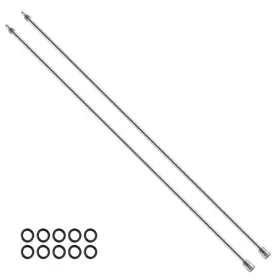Giantool 027685943095 2pcs Pressure Washer Extension Wand 120 Inch Stainless Steel 1/4 Quick Connect