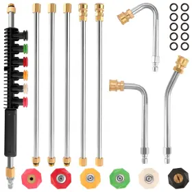 Giantool 766157635228 Pressure Washer Extension Wand 8 Ft Power Lance With 3 Gutter Cleaner