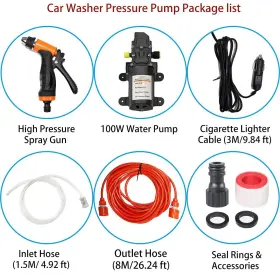 100w Gioyonil 190065989850 Pressure Washer Pump 12v Portable High Power Intelligent Mini #2
