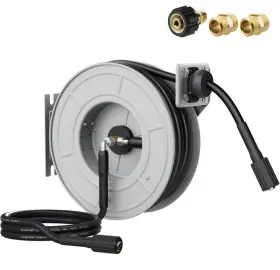 2878 Giraffe Tools Retractable Pressure Washer Hose Reel Power 60ft 3200psi
