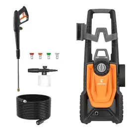 Hpa2012-e Giraffe Tools Electric Pressure Washer 4 Quick-connect Nozzles Foam Cannon For Cars/patio