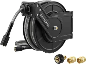 Wwa6012us Giraffe Tools Retractable Power Pressure Washer Hose Reel 1/4 Inch X 60 Ft 4000psi