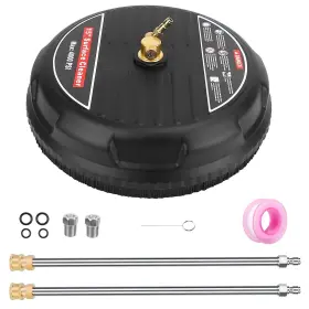 Globemaster 691303844325 15in High Pressure Flat Surface Cleaner 4000psi Disc Power Washer Broom With 2 Was