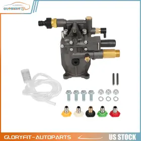 Glf180fg195d148 Gloryfit-autoparts 3/4 Inch Shaft Horizontal Pressure Washer Pump Water 3000 Psi 2.5 Gpm