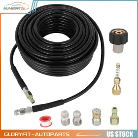 Go175ly072n213 Gloryfit-autoparts Sewer Jetter Nozzles Kit 100ft Drain Cleaning Hose For Pressure Washer 5800psi