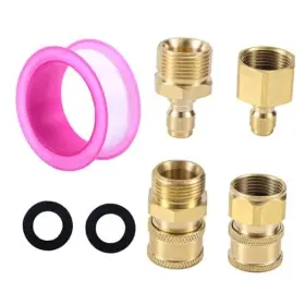 K05455 Gosknor 4pcs M22-14mm To 1/4in Pressure Washer Adapter Quick Connect And Fast