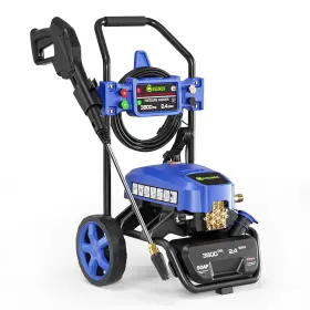 Pw06-plus-b Greener Electric Pressure Washer 3800 Psi 2.4 Gpm 5 Nozzle Set - Blue