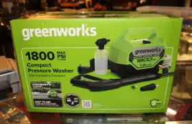 Greenworks 195526198536 New 1800 Psi Compact Cold Water Pressure Washer 1.2 Gpm
