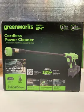 5119802 Greenworks 24v 600 Psi Battery Pressure Washer/cleaner With And Charger