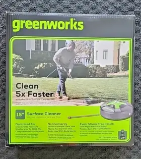 521902 Greenworks - 15 Inch Pressure Washer Surface Cleaner Attachment And Wand Extension