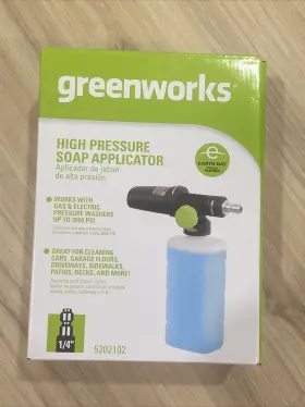 Greenworks 938528991154 Highpressure Soap Applicator Works With Gas Electric Pressure Washers