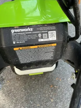Gpw2006 Greenworks New - 2000 Psi 1.2 Gpm Electric Pressure Washer Sealed #3