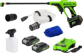 Pc24b220co Greenworks 24v 600 Psi 0.8 Gpm Cordless Power Cleaner 2 2ah Batteries Charger