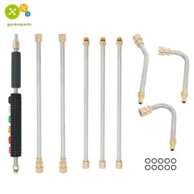 Opp2051683 Gurdtopo 9-piece Set Of 4000 Psi High Pressure Water Gun Extension Rod 1/4 Quick Connect