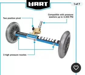 Hw31nk05 Hart Pressure Washer Attachment With 3 Nozzles And Pivot Design
