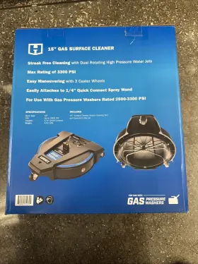 Hw31sc15vnm Hart - New 15 Inch Gas Surface Cleaner Pressure Washer Broom Caster 1/4 Connector