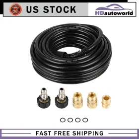 Hd180fg184d55 Hdautoworld 50ft 3200psi Replacement High Power Pressure Washer Hose 3/8 Inch M22-14mm
